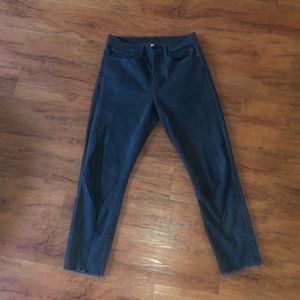 Levi’s Wedgie Fit black distressed pants